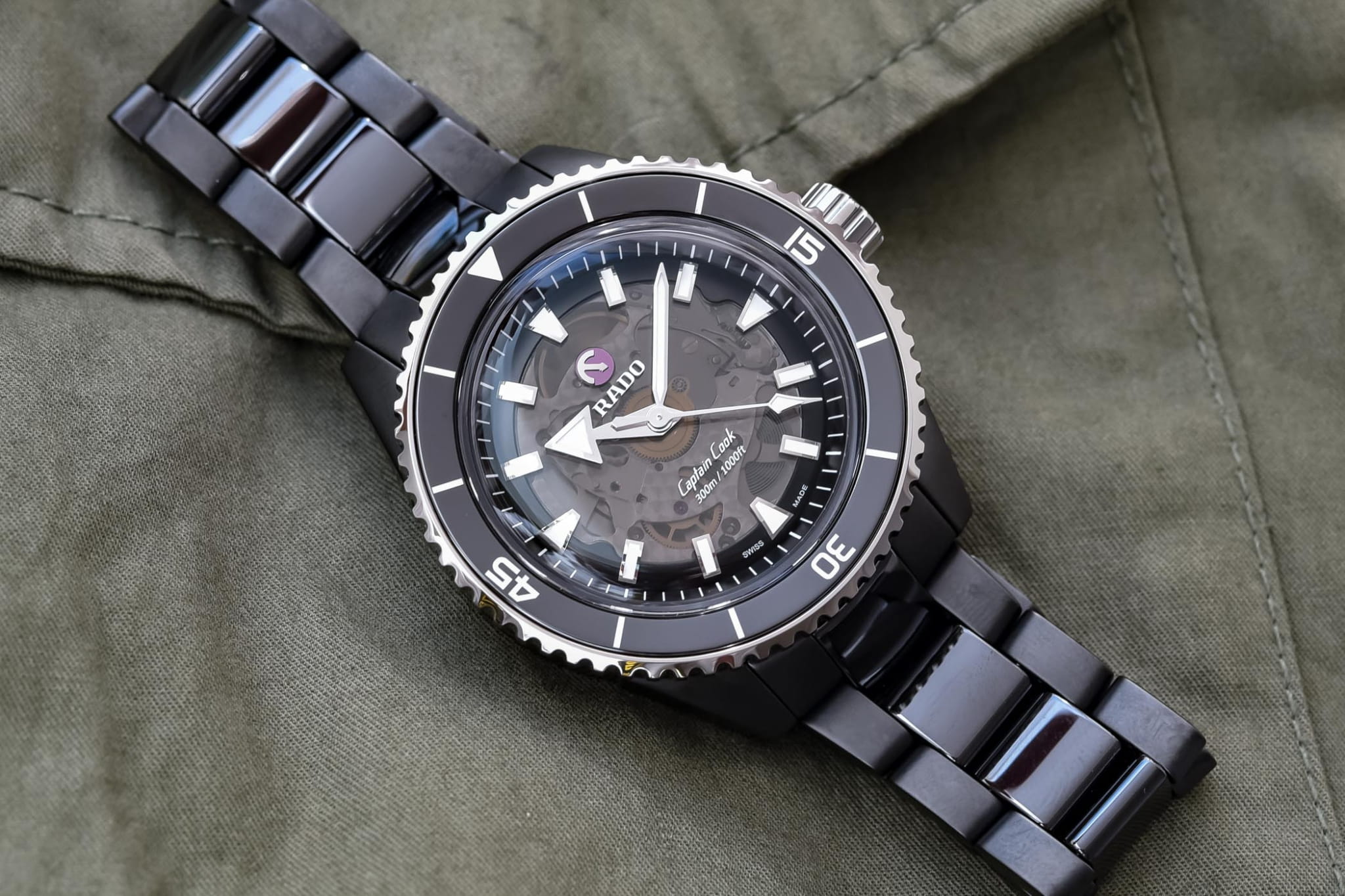 Rado Rado Captain Cook High-Tech Ceramic R32127152 швейцария наручные мужские часы заводная головка с логотипом Rado